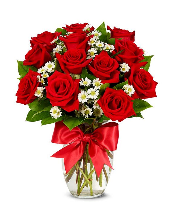 Rote Rosen Luxus Bouquet (6830893301956)